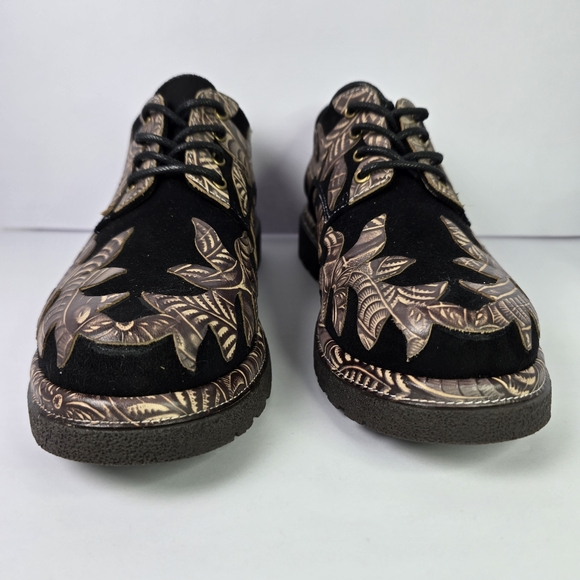 L’Artiste by Spring Step Womens Jigsaw Leather Textile Oxford Shoes Multicolor - Picture 7 of 12